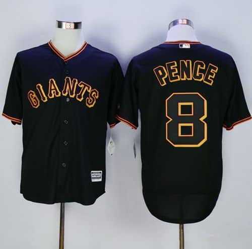 Giants #8 Hunter Pence Black New Cool Base Fashion Stitched Jersey