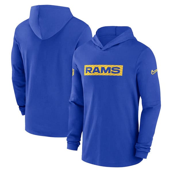 Los Angeles Rams Royal Sideline Performance Hoodie