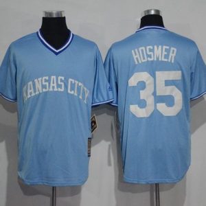 Royals #35 Eric Hosmer Light Blue Cooperstown Stitched Jersey