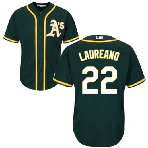 Oakland Athletics #22 Ram¨®n Laureano Green Stitched Jersey