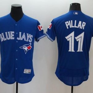 Blue Jays #11 Kevin Pillar Blue Fashion Stars Stripes Flexbase Authentic Stitched Jersey