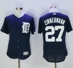 Tigers #27 Jordan Zimmermann Navy Blue Flexbase Authentic Collection Stitched Jersey