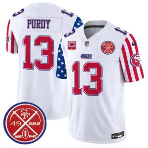 San Francisco 49ers #13 Brock Purdy White 2024 F.U.S.E. American Vapor Limited Stitched Jersey