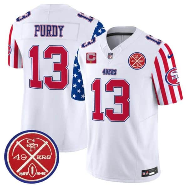 San Francisco 49ers #13 Brock Purdy White 2024 F.U.S.E. American Vapor Limited Stitched Jersey