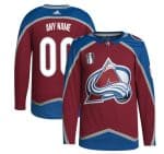 Colorado Avalanche Custom 2022 Burgundy Stanley Cup Final Patch Stitched Jersey