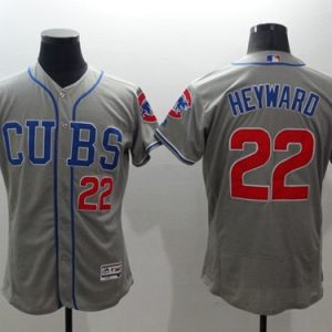 Cubs #22 Jason Heyward Grey Flexbase Authentic Collection Alternate Road Stitched Jersey
