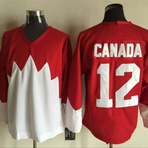 Olympic CA. #12 Canada Red White 1972 Commemorative CCM Stitched Jersey