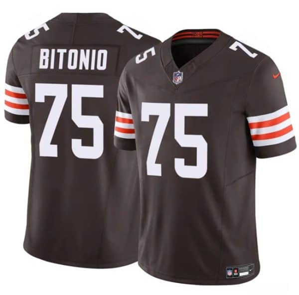 Cleveland Browns #75 Joel Bitonio Brown F.U.S.E. Vapor Limited Stitched Jersey