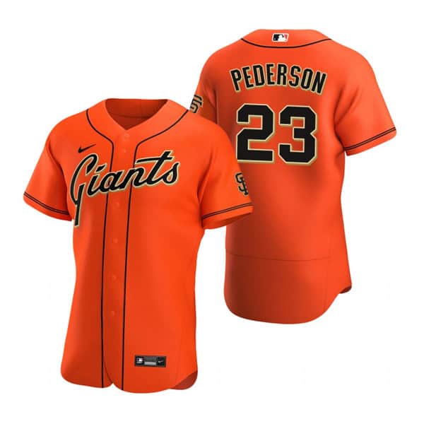 San Francisco Giants #23 Joc Pederson Orange Flex Base Stitched Jersey