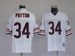 Mitchell Ness Bears #34 Walter Payton White Stitched Throwback Jersey