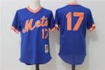 New York Mets #17 Keith Hernandez Mitchell Ness Royal Cooperstown Mesh Batting Practice Stitched Jersey