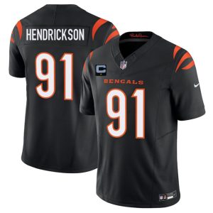 Cincinnati Bengals #91 Trey Hendrickson Black 2025 F.U.S.E. With 1-Star C Patch Vapor Untouchable Limited Stitched Jersey