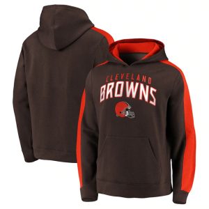 Cleveland Browns Brown Game Time Arch Pullover Hoodie