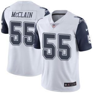 Cowboys #55 Rolando McClain White Stitched Limited Rush Nike Jersey