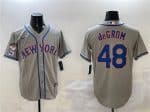 New York Mets #48 Jacob DeGrom Gray 2025 Spring Training Cool Base Stitched Jersey