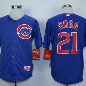 Cubs #21 Sammy Sosa Blue Alternate Cool Base Stitched Jersey