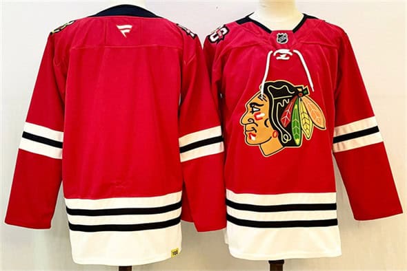 Chicago Blackhawks Blank Red 2025 Home 100th Anniversary Stitched