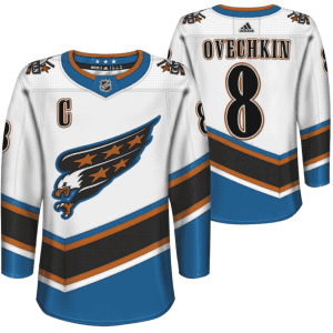 Washington Capitals #8 Alex Ovechkin White Throwback Stitched Jersey