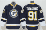 Blues #91 Vladimir Tarasenko Dark Blue Third Stitched Jersey