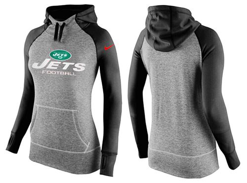 Nike New York Jets Performance Hoodie Grey Black