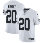 Raiders #20 Daryl Worley White Vapor Untouchable Limited Stitched Jersey