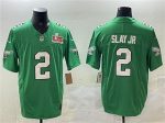 Philadelphia Eagles #2 Darius Slay Jr. Green 2025 Super Bowl LIX Patch F.U.S.E. Throwback Vapor Untouchable Limited Stitched Jersey
