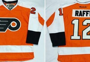 Flyers #12 Michael Raffl Orange Home Stitched Jersey