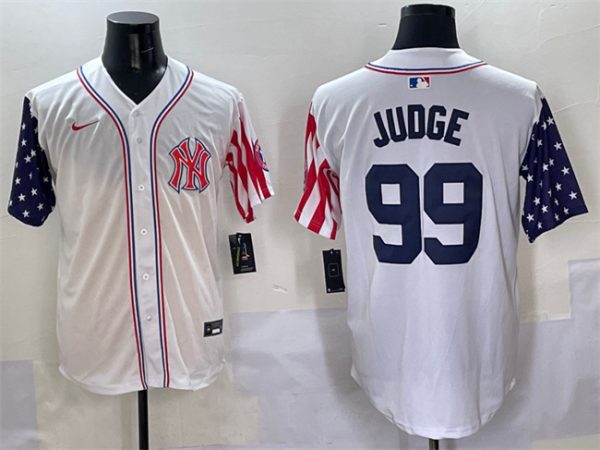 New York Yankees #99 Aaron Judge White American Style Limited Stitched Jersey