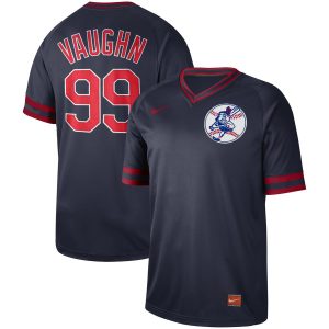 Cleveland Indians #99 Rick Vaughn Navy Cooperstown Collection Legend Stitched Jersey