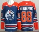 Edmonton Oilers #88 Andrew Mangiapane Blue Authentic Jersey