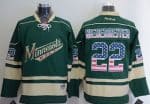 Wild #22 Nino Niederreiter Green USA Flag Fashion Stitched Jersey