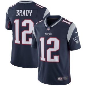 New England Patriots #12 Tom Brady Nike Navy Vapor Untouchable Limited Stitched Jersey