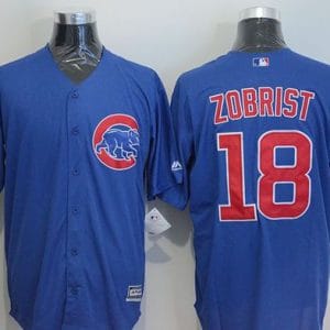 Cubs #18 Ben Zobrist Blue New Cool Base Stitched Jersey