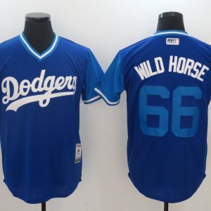 Los Angeles Dodgers Yasiel Puig "Wild Horse" Majestic Royal Light Blue 2018 Players' Weekend Jersey