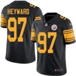 Steelers #97 Cameron Heyward Black Stitched Limited Rush Nike Jersey