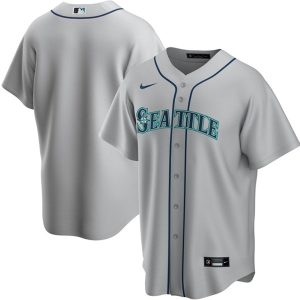Seattle Mariners Blank Grey Cool Base Stitched Jersey