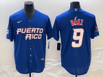Puerto Rico #9 Javier B¨¢ez 2023 Royal World Classic Stitched Jersey