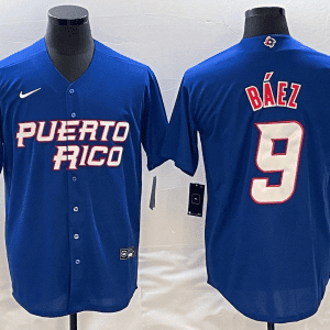 Puerto Rico #9 Javier B¨¢ez 2023 Royal World Classic Stitched Jersey