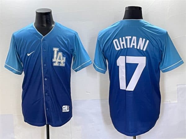 Los Angeles Dodgers #17 Shohei Ohtani Blue Stitched Jersey