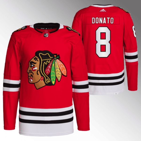 Chicago Blackhawks #8 Ryan Donato Red Stitched Jersey