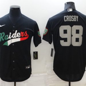Las Vegas Raiders #98 Maxx Crosby Black Mexico Stitched Jersey