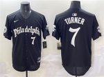 Philadelphia Phillies #7 Trea Turner Black Gothic Vapor Limited Stitched Jersey
