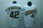 Mitchell And Ness Athletics #42 Dave Henderson Stitched White Throwback Jersey
