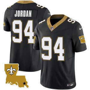 New Orleans Saints #94 Cameron Jordan Black 2023 F.U.S.E. 1987 Legacy Vapor Stitched Jersey
