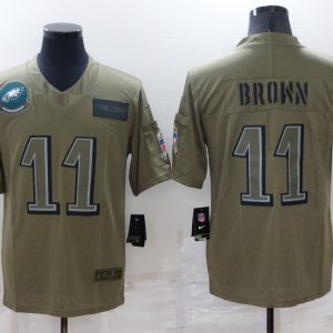 Philadelphia Eagles #11 A. J. Brown Camo Salute To Service Limited Stitched Jersey