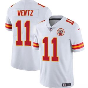 Kansas City Chiefs #11 Carson Wentz White Vapor Untouchable Limited Stitched Jersey