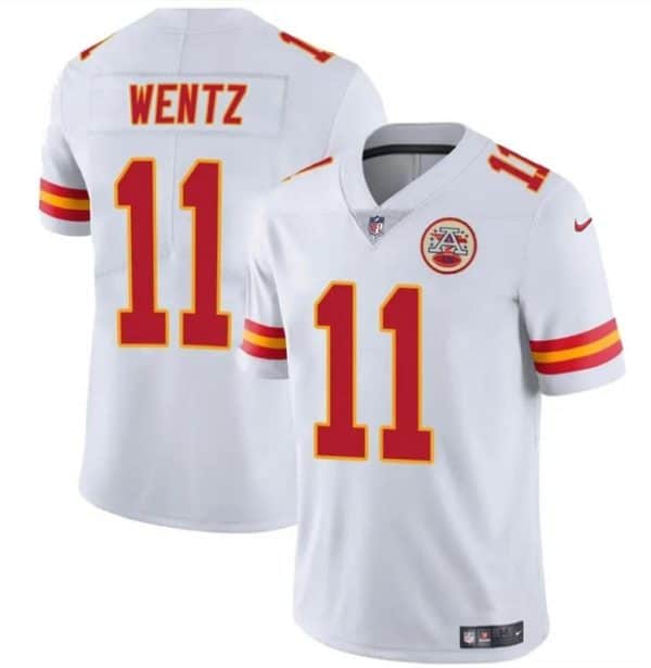 Kansas City Chiefs #11 Carson Wentz White Vapor Untouchable Limited Stitched Jersey
