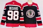 Chicago Blackhawks #98 Connor Bedard Black 2024-25 Stitched Jersey