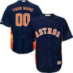Houston Astros Customized Majestic Navy Blue Bound Official Cool Base Custom Stitched Jersey