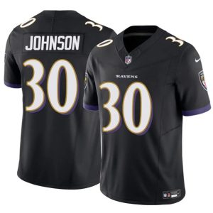 Baltimore Ravens #30 D'Ernest Johnson Black 2025 F.U.S.E Vapor Limited Football Jersey